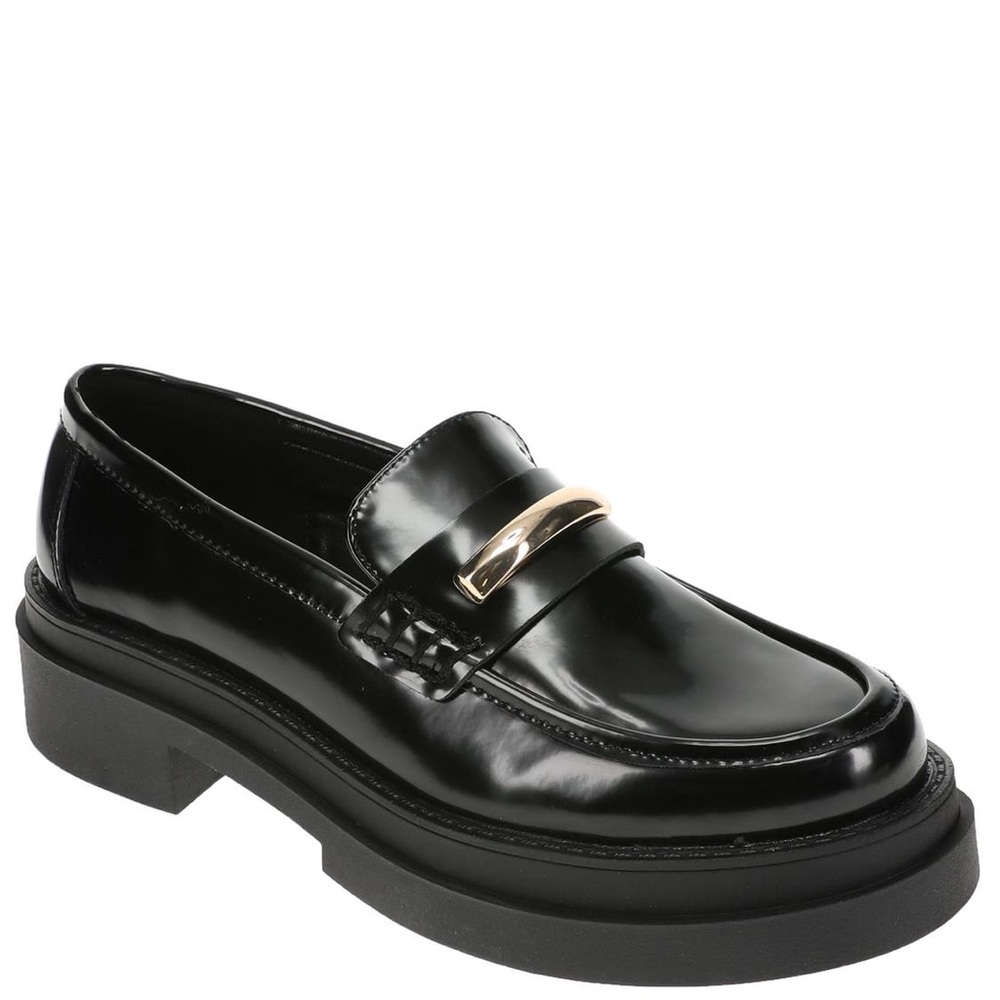 Steve Madden NIB Women’s Rodrigo Black Leather Slip On Loafers Shoes Size 11